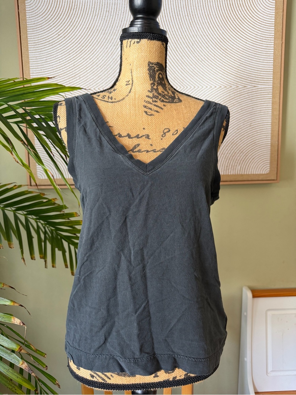 Splendid Black V-Neck Tank Top